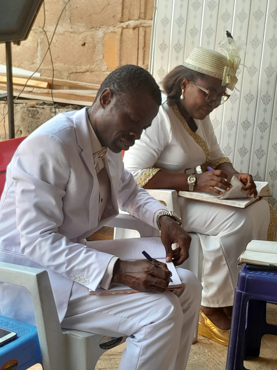 Church family at a naming ceremony